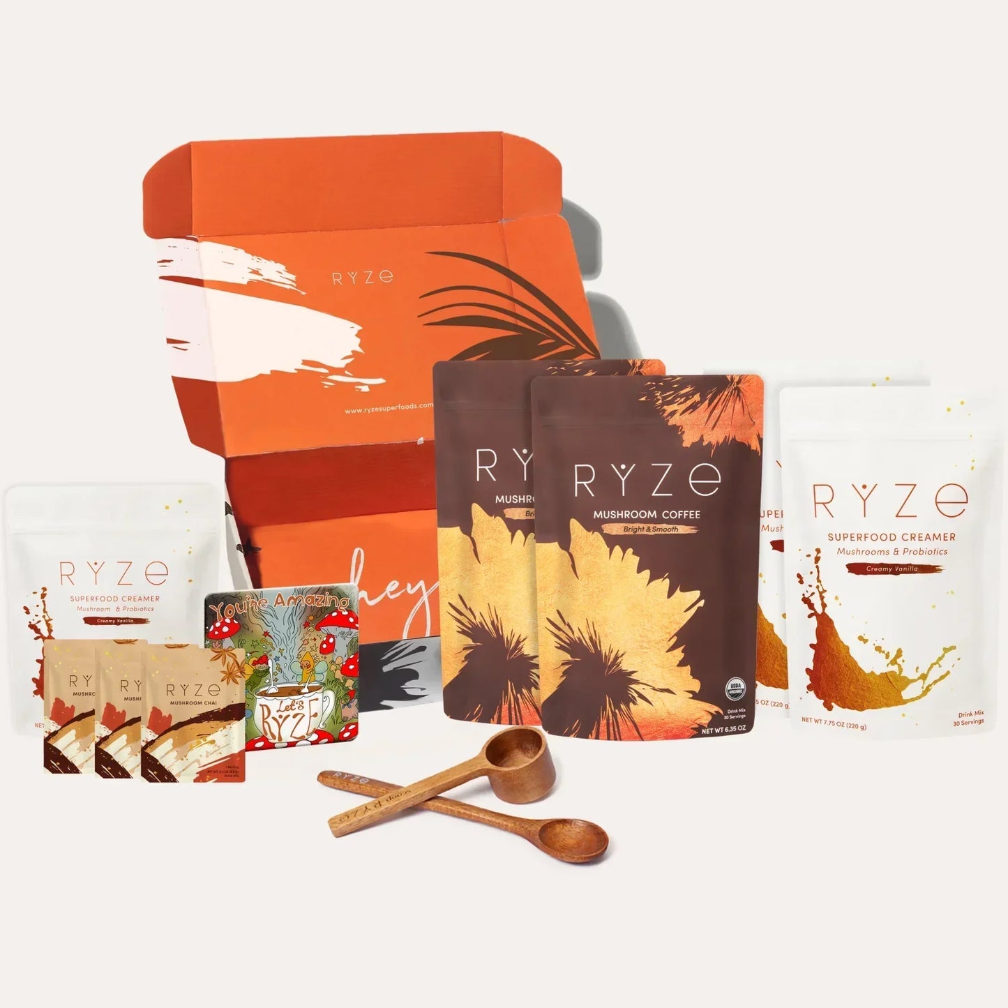 RYZE Lovers Gift Set: 2 Coffees + 2 Creamers - 1RYM
