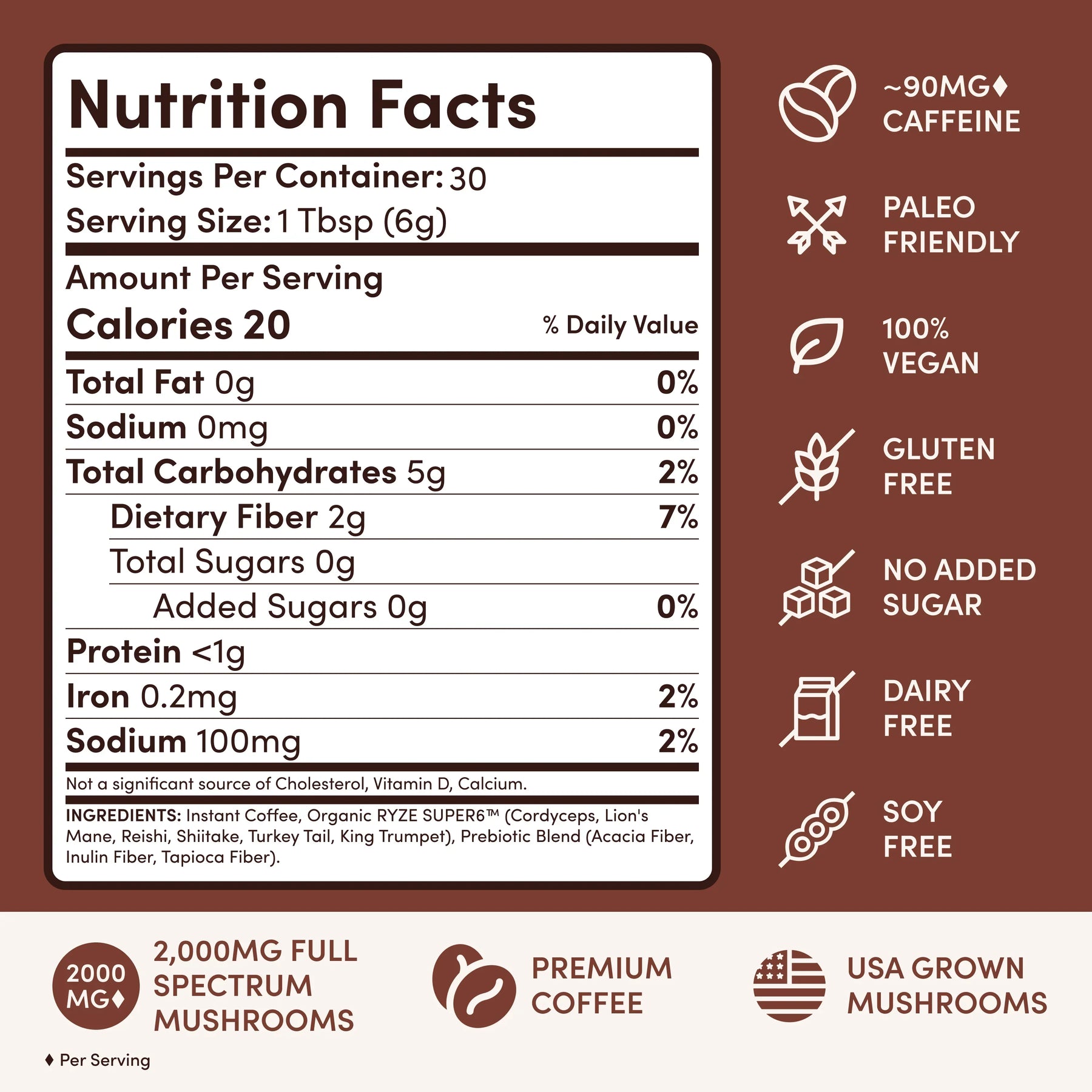 Mushroom Coffee House Blend 30 Servings - 82RC