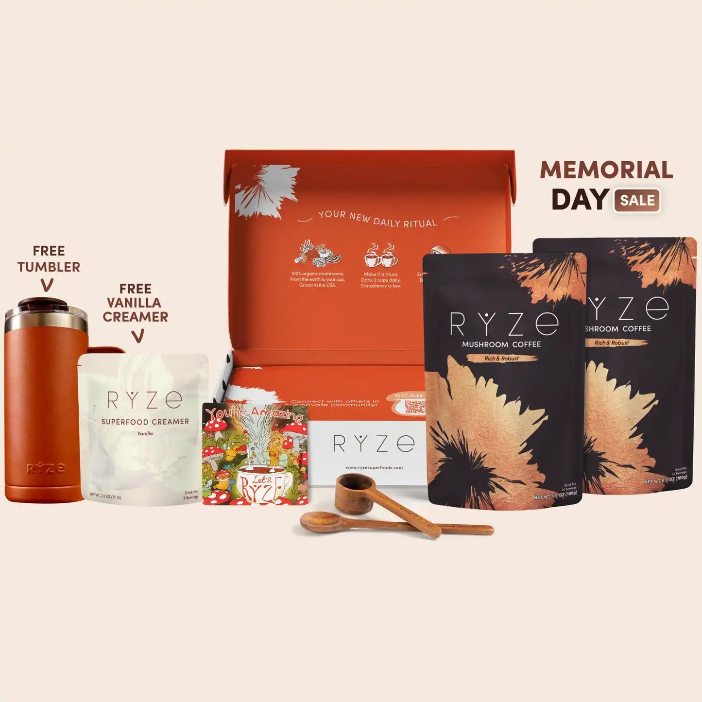 Mushroom Coffee Dark Roast Starter Kit (60 servings) - JYD9