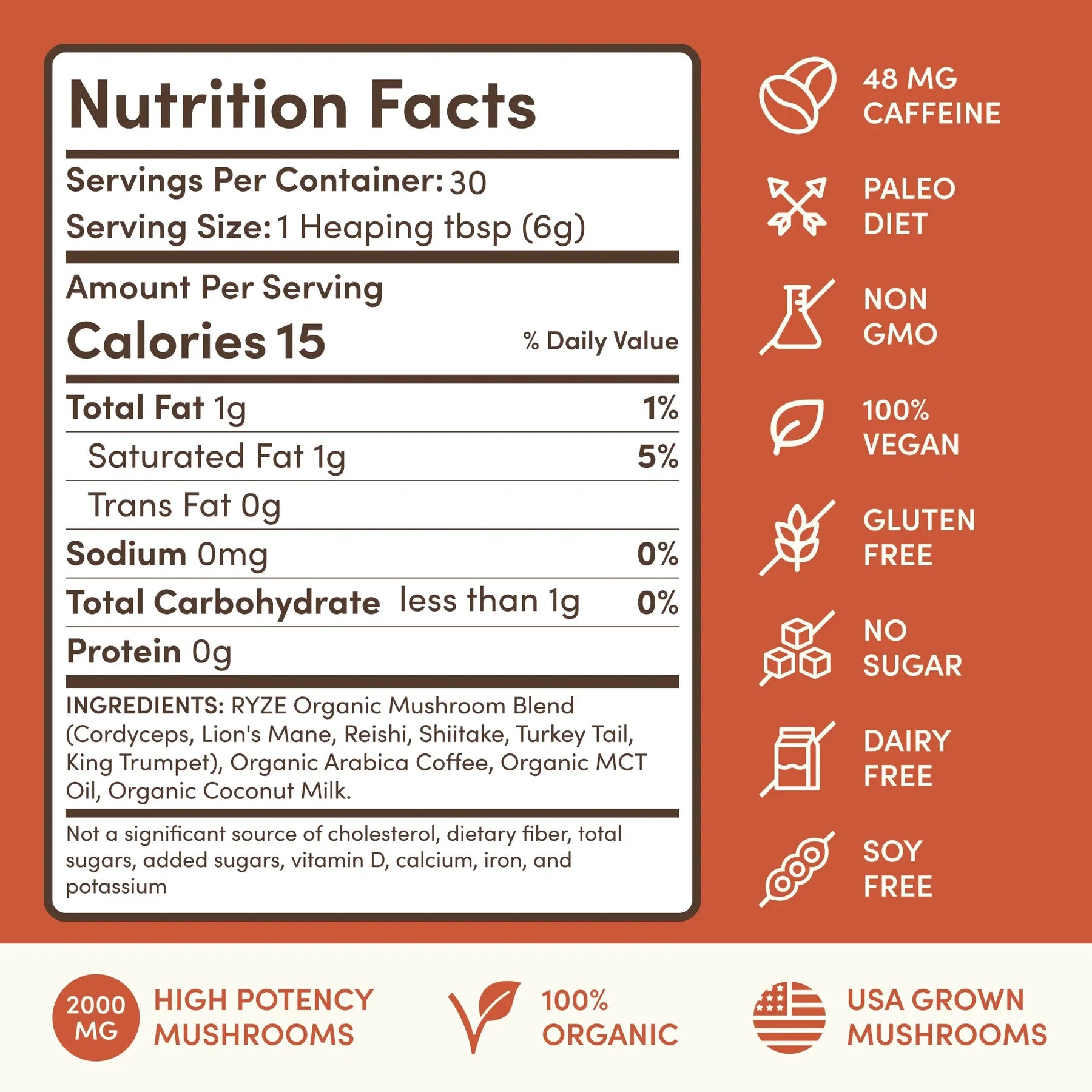 Mushroom Coffee (1 pack - 30 Servings) - GM2Q