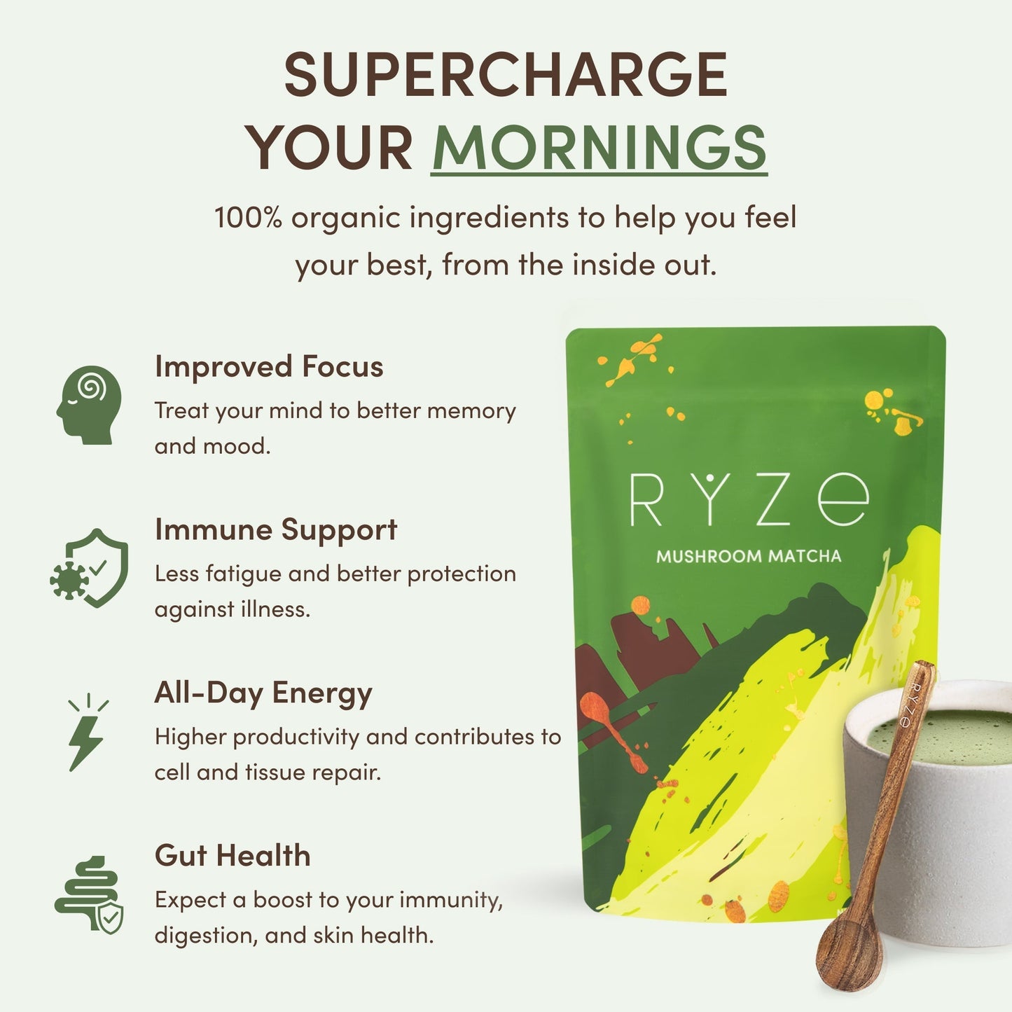 Mushroom Matcha (1 Pack - 30 Servings) - 02FC