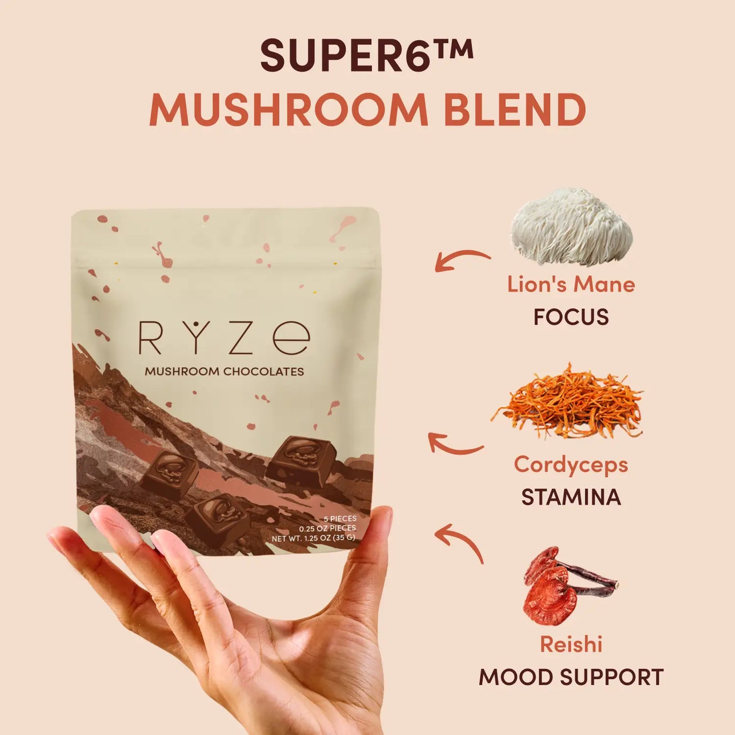 Mushroom Chocolates Rye (15 pieces) - G95L