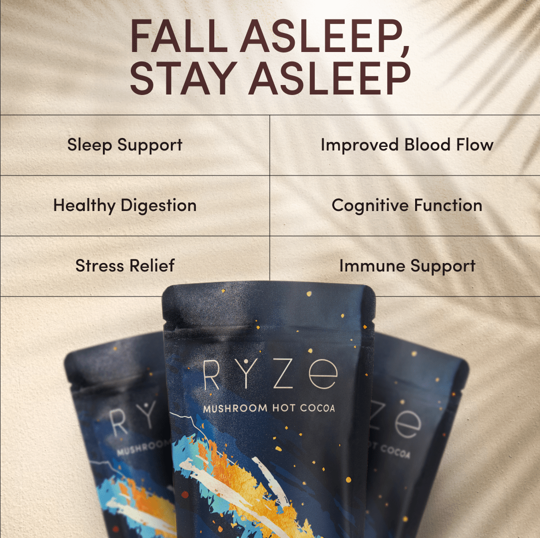 RYZE Hot Cocoa - with 6 Sleep Superfoods to Help Fall Asleep and Stay Asleep - X3XN