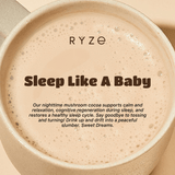 RYZE Hot Cocoa - with 6 Sleep Superfoods to Help Fall Asleep and Stay Asleep - X3XN