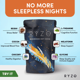 RYZE Hot Cocoa - with 6 Sleep Superfoods to Help Fall Asleep and Stay Asleep - X3XN
