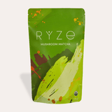 RYZE Mushroom Matcha - with 6 Organic Adaptogenic Mushrooms Grown In USA and Ceremonial-Grade Japanese Matcha - 2DFO
